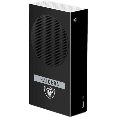 NFL Las Vegas Raiders Black Performance Series Xbox Series S Console Skin